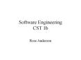 Software Engineering CST 1b PowerPoint PPT Presentation