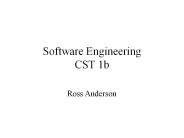 Software Engineering CST 1b