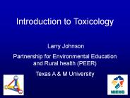 Introduction to Toxicology