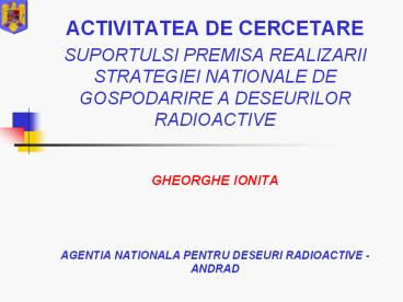 ACTIVITATEA DE CERCETARE