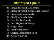 2005 Weed Update