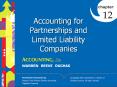 Accounting for Partnerships and Limited Liability Companies PowerPoint PPT Presentation