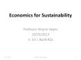 Economics for Sustainability PowerPoint PPT Presentation