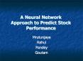 A Neural Network Approach to Predict Stock Performance PowerPoint PPT Presentation