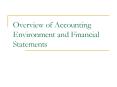 Overview of Accounting Environment and Financial Statements PowerPoint PPT Presentation