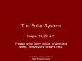 The Solar System PowerPoint PPT Presentation