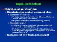 Equal protection
