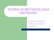 TEORIA SI METODOLOGIA INSTRUIRII