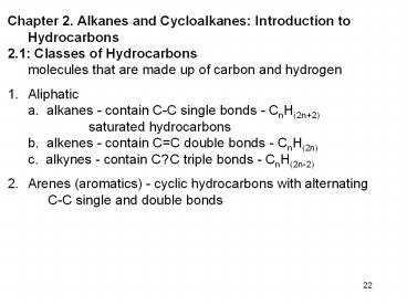 Chapter 2. Alkanes and Cycloalkanes: Introduction to