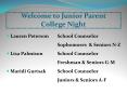 Welcome to Junior Parent College Night PowerPoint PPT Presentation