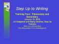 Step Up to Writing PowerPoint PPT Presentation