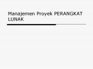 Manajemen Proyek PERANGKAT LUNAK
