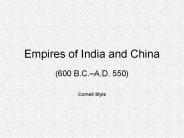 Empires of India and China