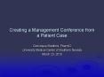 Creating a Management Conference from a Patient Case PowerPoint PPT Presentation