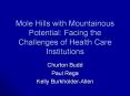 Mole Hills with Mountainous Potential: Facing the Challenges of Health Care Institutions PowerPoint PPT Presentation