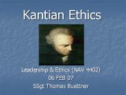 Kantian Ethics