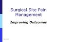 Surgical Site Pain Management PowerPoint PPT Presentation