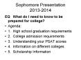 Sophomore Presentation 2013-2014 PowerPoint PPT Presentation