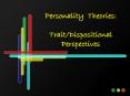 Personality Theories: Trait/Dispositional Perspectives PowerPoint PPT Presentation