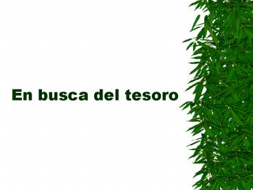 En busca del tesoro