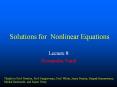Solutions for Nonlinear Equations PowerPoint PPT Presentation