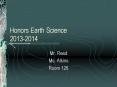 Honors Earth Science 2013-2014 PowerPoint PPT Presentation