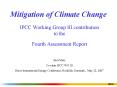 Mitigation of Climate Change PowerPoint PPT Presentation