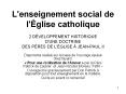 L'enseignement social de l' PowerPoint PPT Presentation