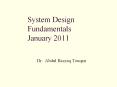 System Design Fundamentals January 2011 PowerPoint PPT Presentation