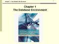 Chapter 1: The Database Environment PowerPoint PPT Presentation