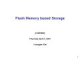 Flash Memory based Storage PowerPoint PPT Presentation