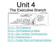 The Executive Branch PowerPoint PPT Presentation