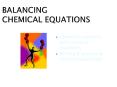BALANCING CHEMICAL EQUATIONS PowerPoint PPT Presentation