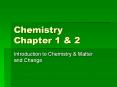 Chemistry Chapter 1 PowerPoint PPT Presentation