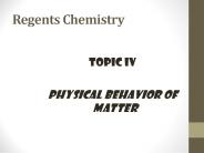 Regents Chemistry