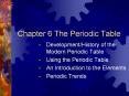 Chapter 6 The Periodic Table PowerPoint PPT Presentation