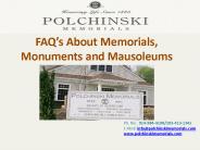 FAQ’s About Memorials, Monuments and Mausoleums