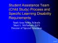 Student Assistance Team (Child Study) Process and Specific Learning Disability Requirements PowerPoint PPT Presentation