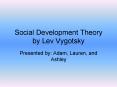 Social Development Theory by Lev Vygotsky PowerPoint PPT Presentation