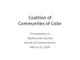 Coalition of Communities of Color PowerPoint PPT Presentation