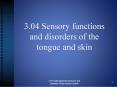 3.04 Sensory functions and disorders of the tongue and skin PowerPoint PPT Presentation