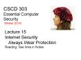 CSCD 303 Essential Computer Security Winter 2014 PowerPoint PPT Presentation