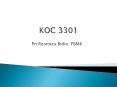 KOC 3301 PowerPoint PPT Presentation