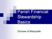 Parish Financial Stewardship Basics