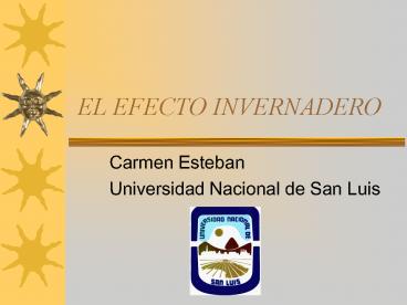 EL EFECTO INVERNADERO