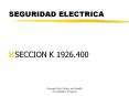 SEGURIDAD ELECTRICA PowerPoint PPT Presentation