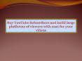 Buy YouTube Subscribers and build large platforms of viewers with ease for your videos