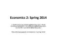 Economics 2: Spring 2014 PowerPoint PPT Presentation