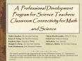 A Professional Development Program for Science Teachers: Classroom Connectivity for Math and Science PowerPoint PPT Presentation