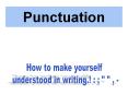 Punctuation PowerPoint PPT Presentation